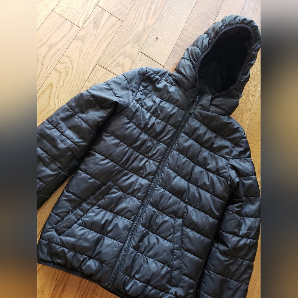 Boy Black Light Puffer Coat Sz. 8/10
